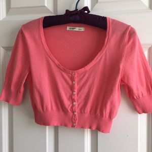 Old Navy cotton knit cropped cardigan